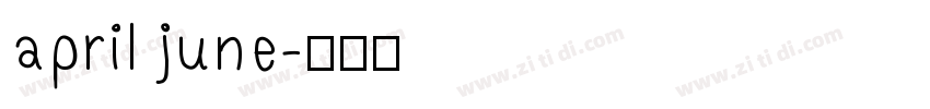 april june字体转换